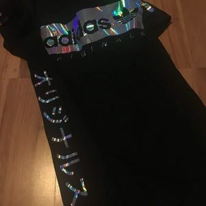 ISO holographic iridescent adidas t shirt